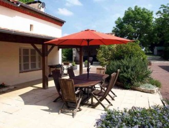 Patio area at La Ferme