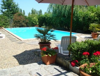 Secure, fenced 12m x 6m pool with plenty of shade if needed. The raised pergola sun deck area also has sun loungers with comfortable cushions!