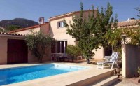 The villa in Laroque des Alberes, with private swimming pool, sun terraces and enclosed private garden