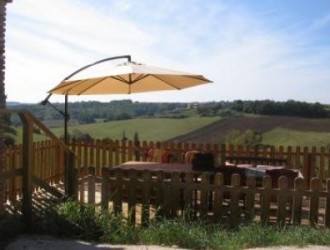 View from the private terrace which overlooks the peaceful valley