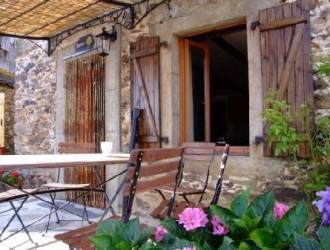 Private patio with lovely views.  Retractable sun shade means ideal for outside dining.