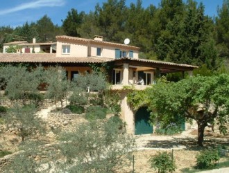 1/2 Acre terraced garden of olive trees, lavender & roses