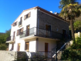 Casa Sola from the lower pool terrace. Please note that the rental area is the upper two floors.